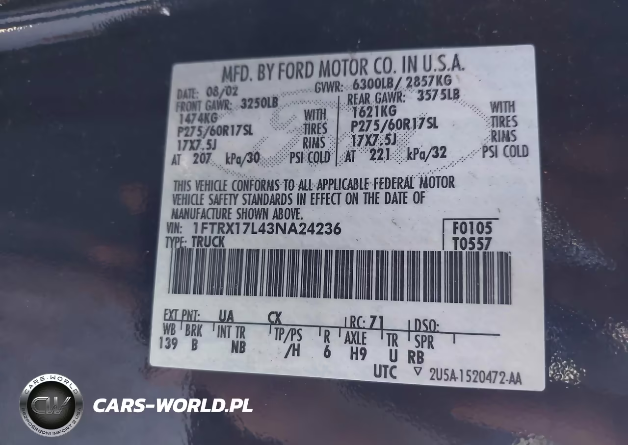 2003 Ford F-150 Lariat-Xl-Xlt VIN:1FTRX17L43NA24236 - 9