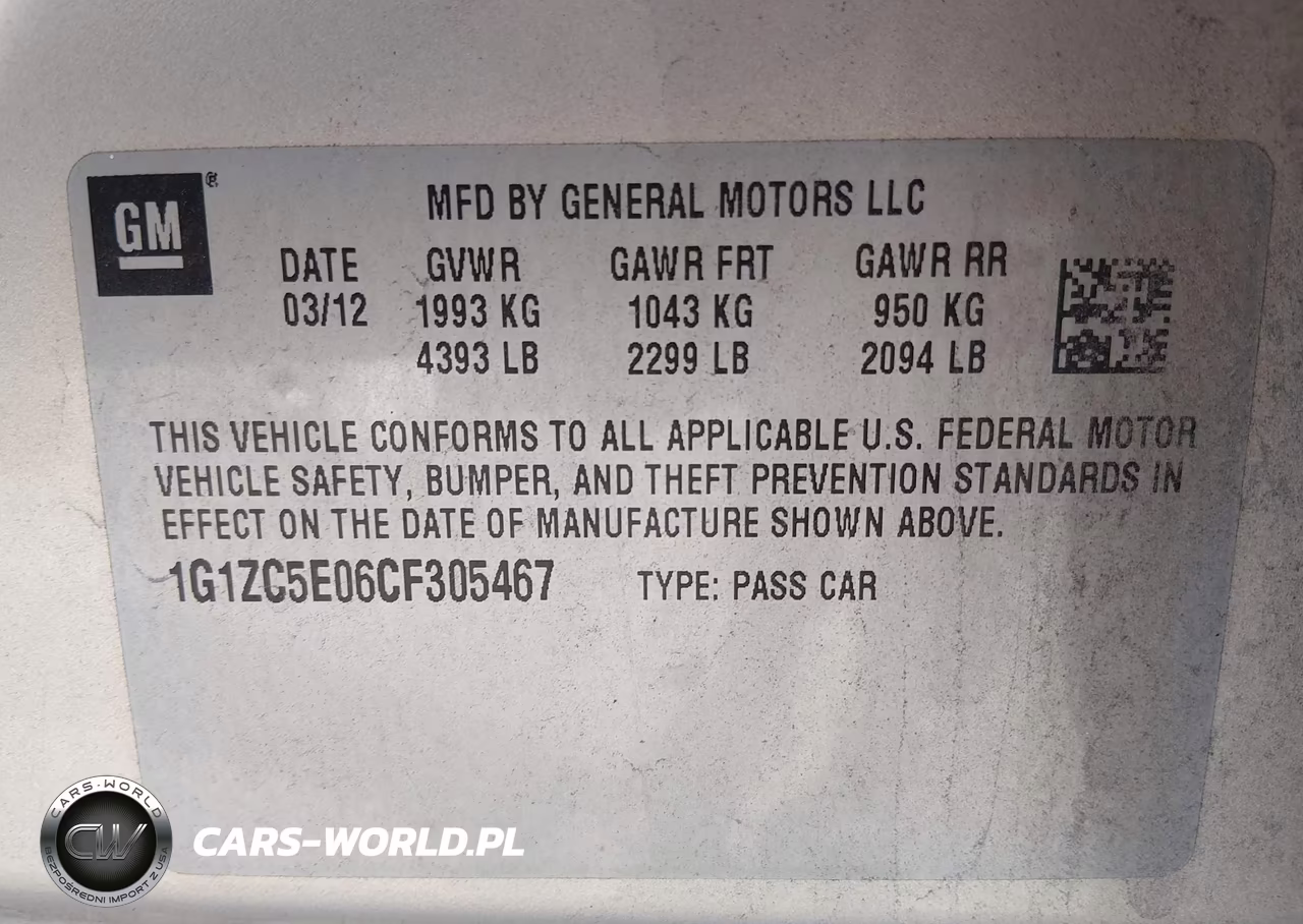 2012 Chevrolet Malibu 1Lt VIN:1G1ZC5E06CF305467 - 9