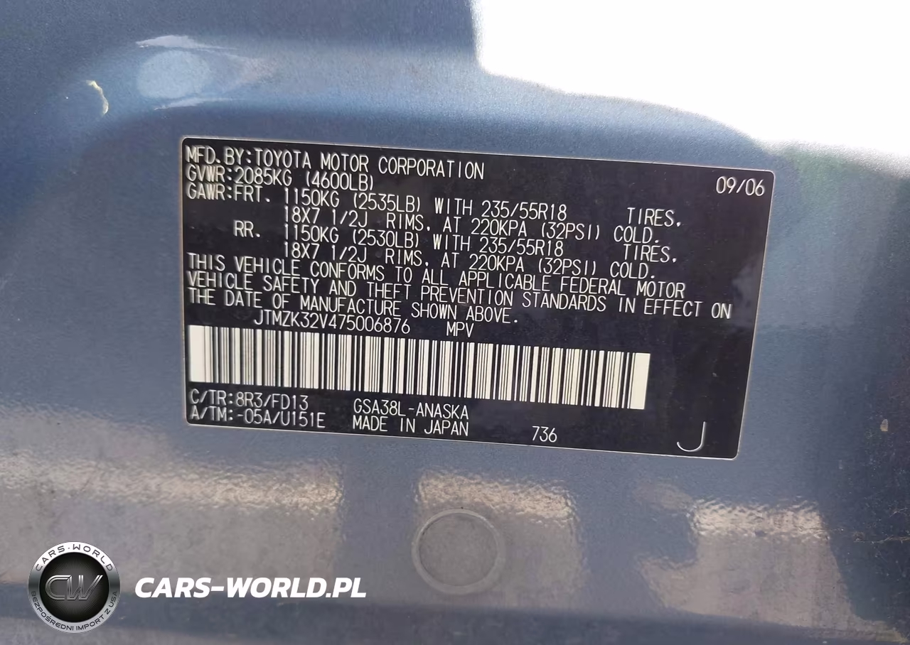 2007 Toyota Rav4 Sport V6 VIN:JTMZK32V475006876 - 12