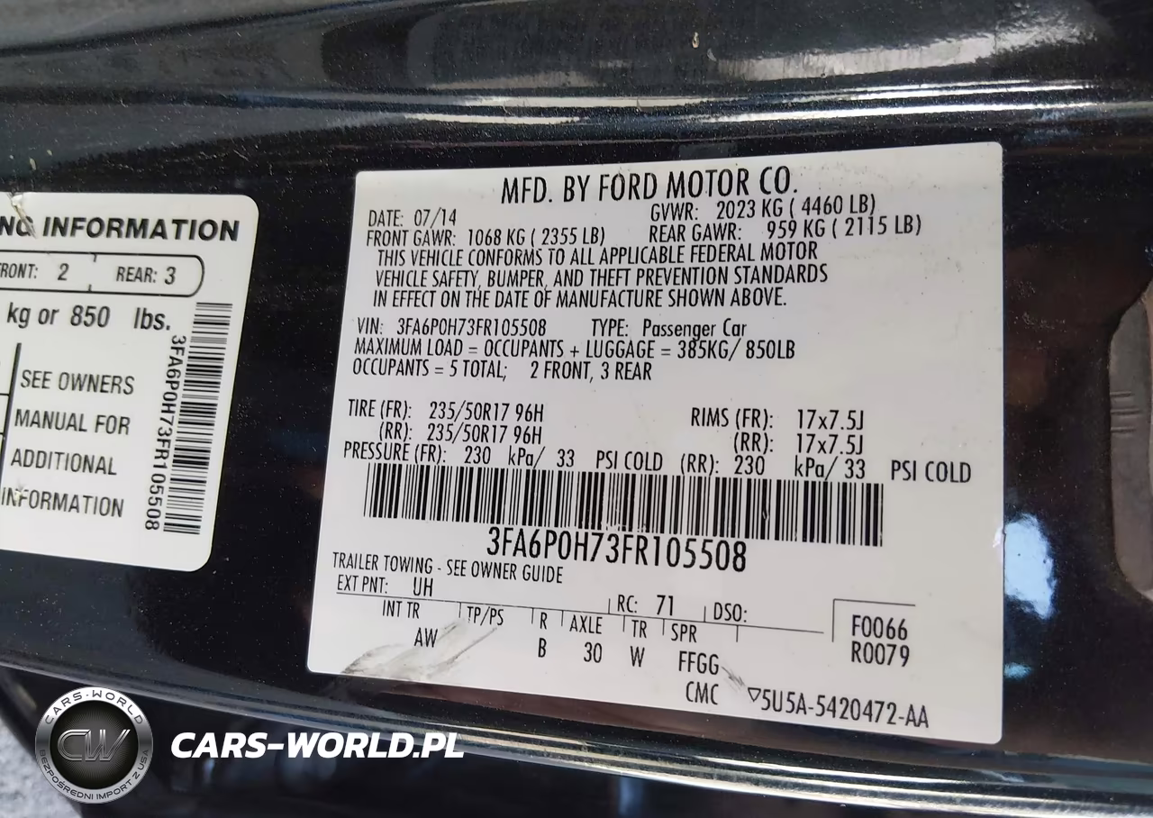 2015 Ford Fusion Se VIN:3FA6P0H73FR105508 - 9