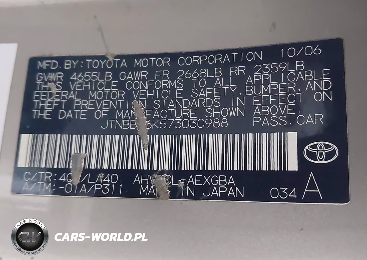 2007 Toyota Camry Hybrid VIN:JTNBB46K573030988 - 9
