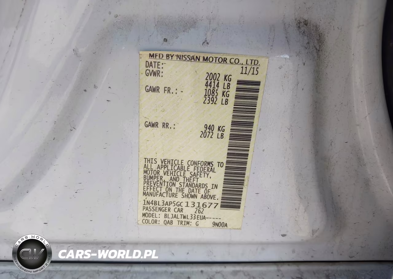 2016 Nissan Altima 3.5 Sl VIN:1N4BL3AP5GC131677 - 9