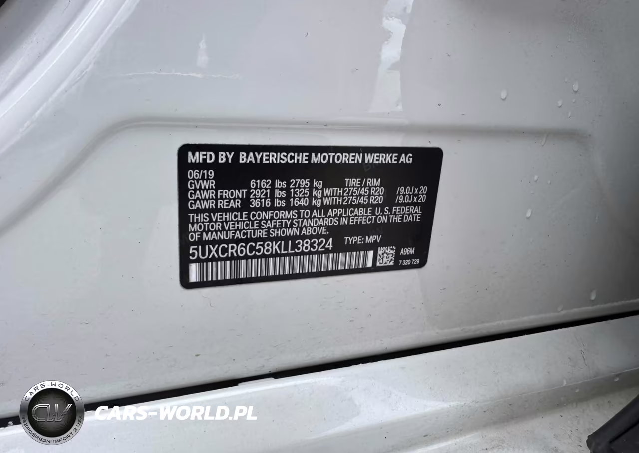 2019 BMW X5 xDrive40I VIN:5UXCR6C58KLL38324 - 9