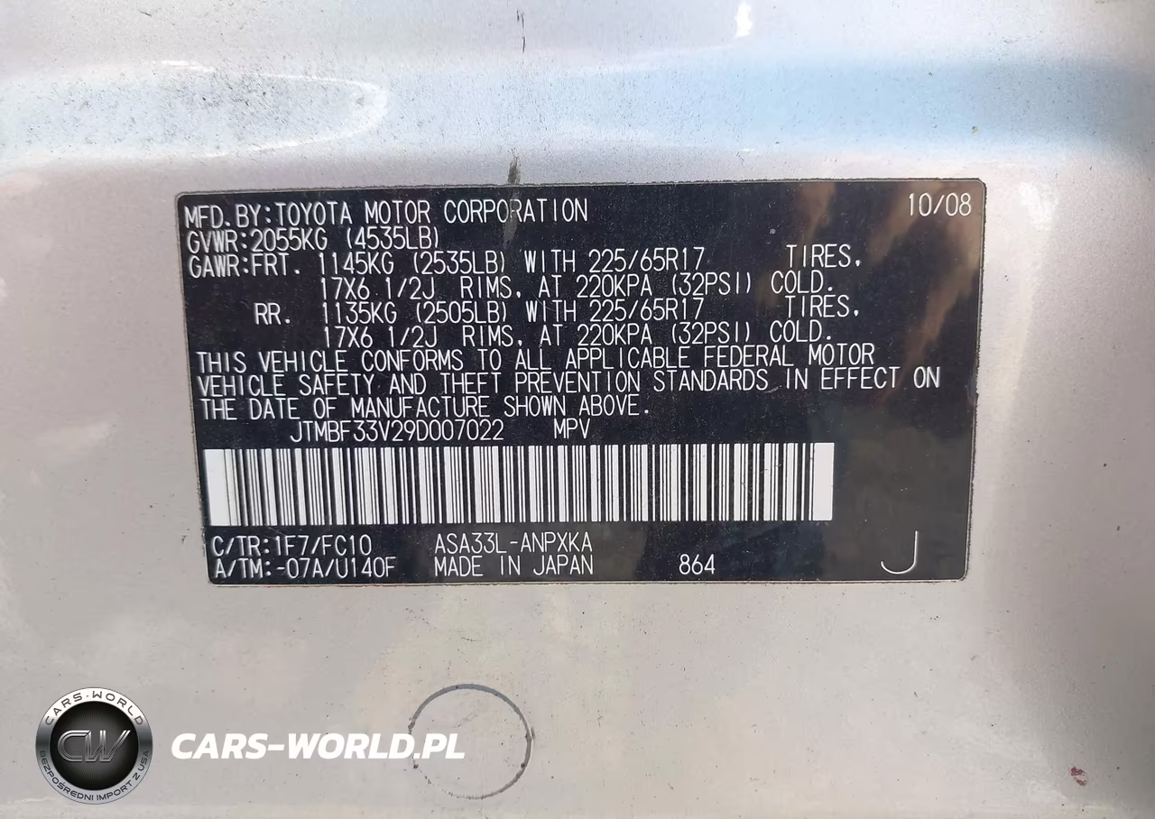 2009 Toyota Rav4 VIN:JTMBF33V29D007022 - 9