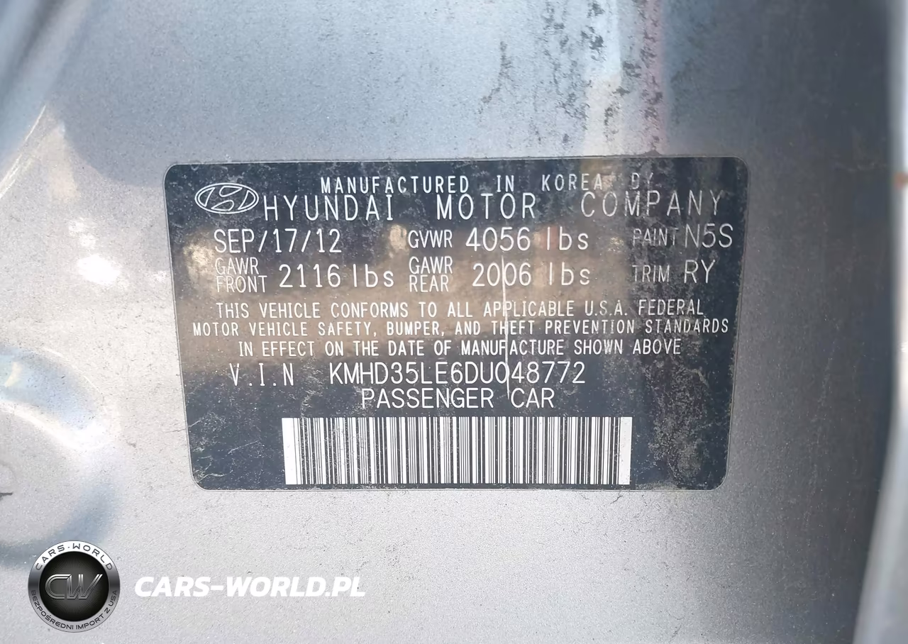 2013 Hyundai Elantra Gt VIN:KMHD35LE6DU048772 - 9