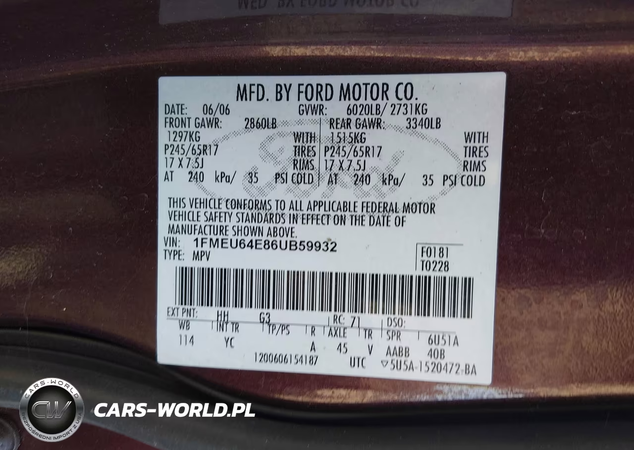 2006 Ford Explorer Eddie Bauer VIN:1FMEU64E86UB59932 - 9