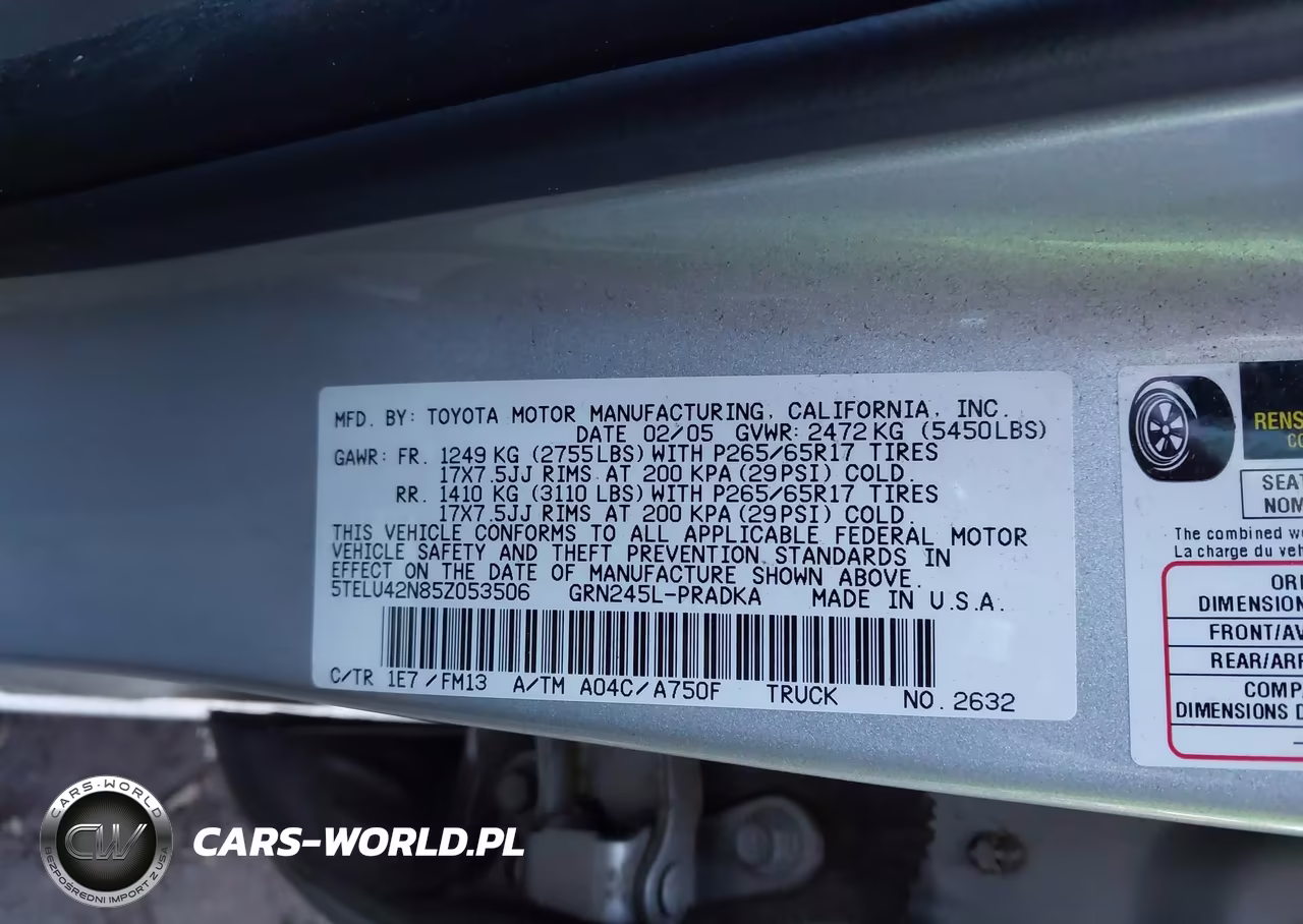 2005 Toyota Tacoma Base V6 VIN:5TELU42N85Z053506 - 9