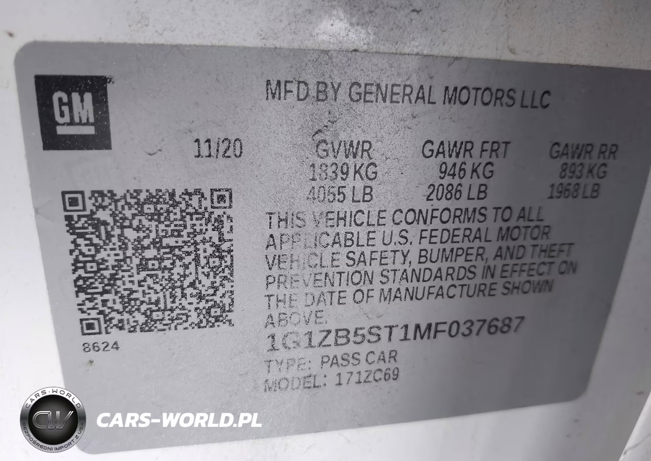 2021 Chevrolet Malibu Fwd Ls VIN:1G1ZB5ST1MF037687 - 9