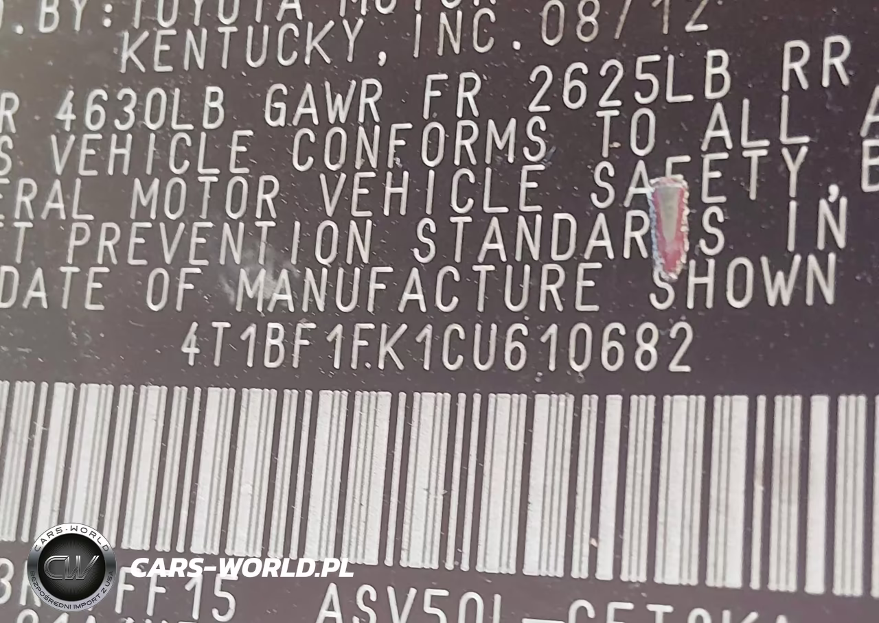 2012 Toyota Camry Se VIN:4T1BF1FK1CU610682 - 9