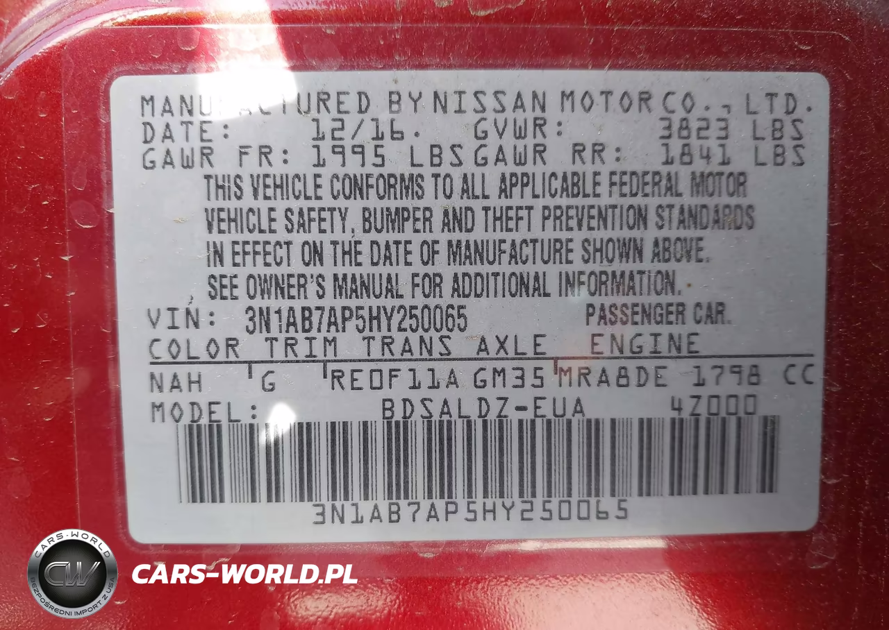 2017 Nissan Sentra Sv VIN:3N1AB7AP5HY250065 - 9