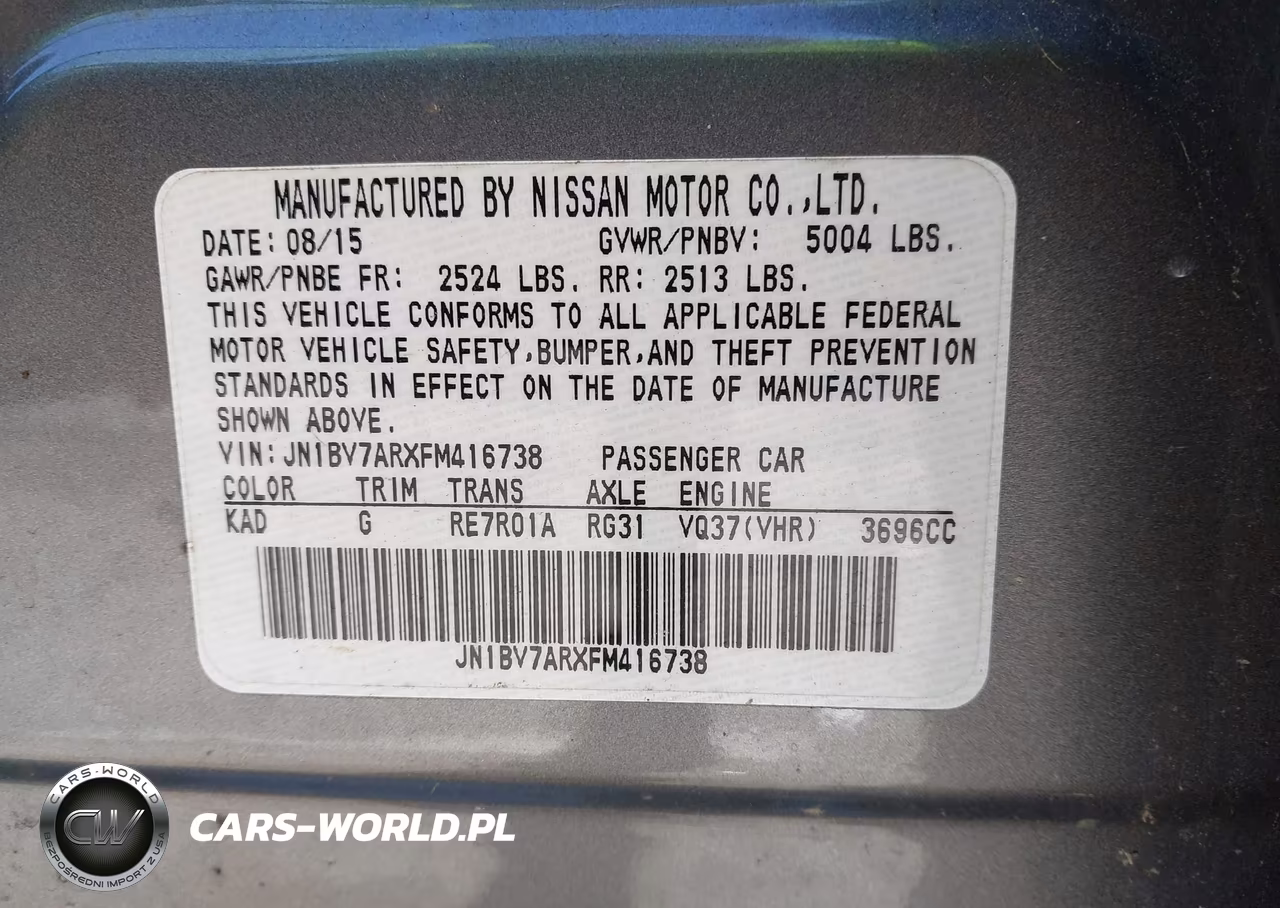 2015 Infiniti Q50 Premium VIN:JN1BV7ARXFM416738 - 9