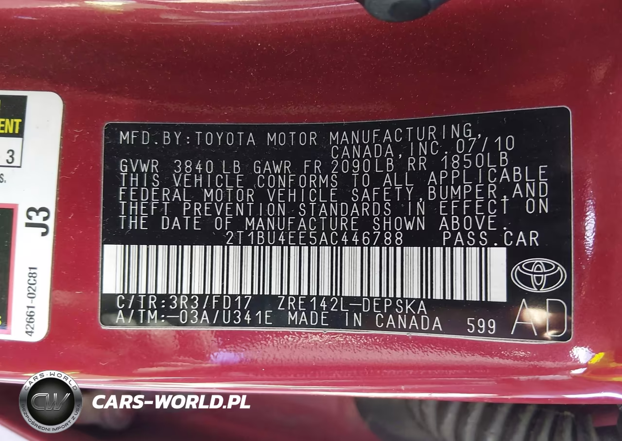 2010 Toyota Corolla S VIN:2T1BU4EE5AC446788 - 9