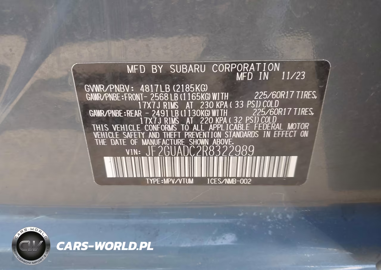 2024 Subaru Crosstrek Premium VIN:JF2GUADC2R8322989 - 9