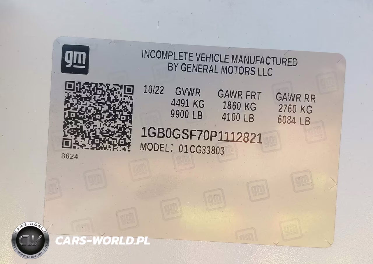 2023 Chevrolet Express Cutaway Work Van VIN:1GB0GSF70P1112821 - 8