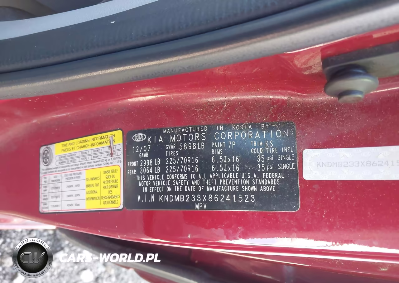 2008 Kia Sedona Lx VIN:KNDMB233X86241523 - 9