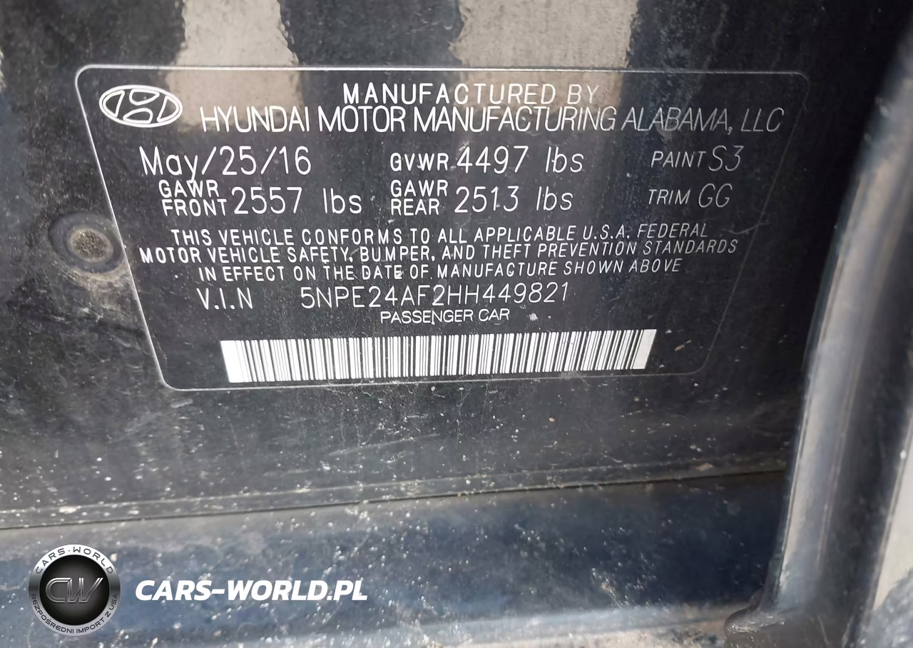 2017 Hyundai Sonata Se VIN:5NPE24AF2HH449821 - 9