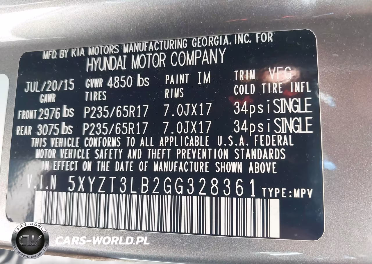 2016 Hyundai Santa Fe Sport 2.4L VIN:5XYZT3LB2GG328361 - 9