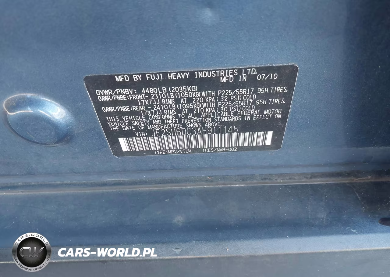 2010 Subaru Forester 2.5X Limited VIN:JF2SH6DC3AH911145 - 9
