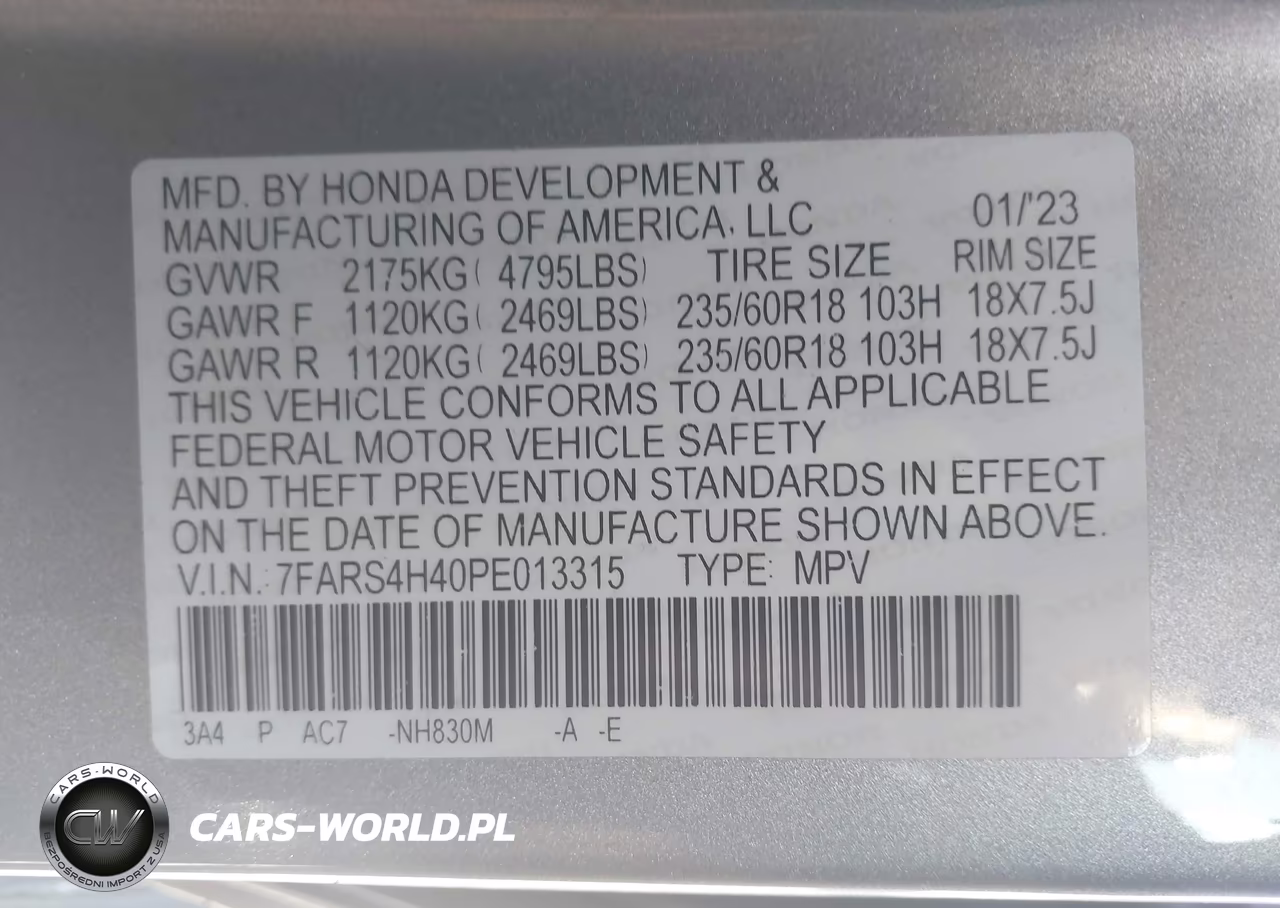 2023 Honda Cr-V Ex Awd VIN:7FARS4H40PE013315 - 9