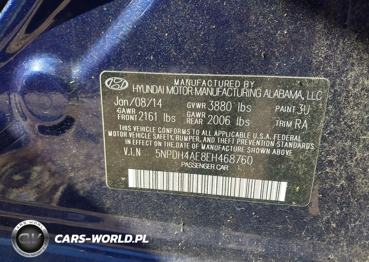 2014 Hyundai Elantra Se VIN:5NPDH4AE8EH468760 - 9