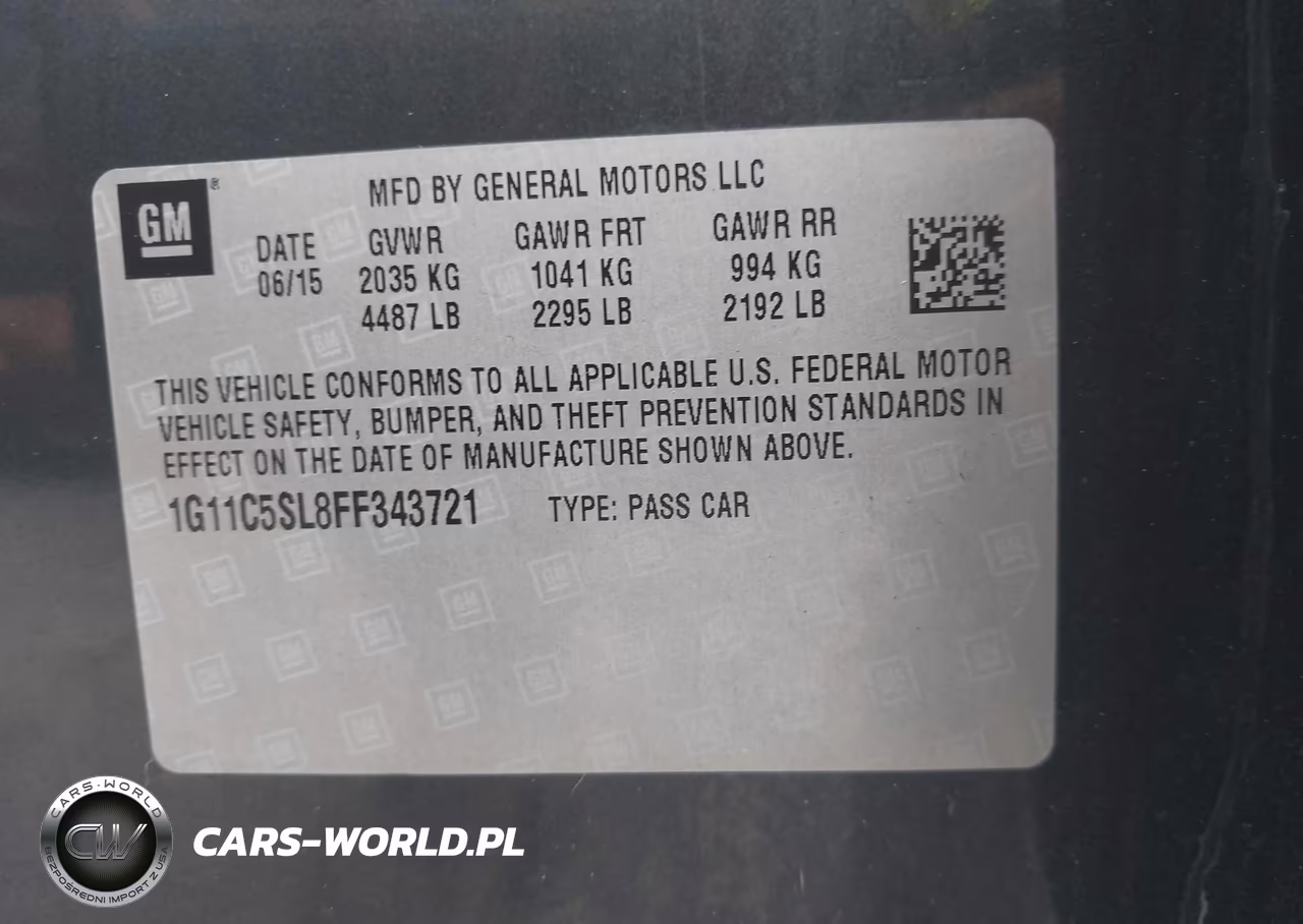 2015 Chevrolet Malibu 1Lt VIN:1G11C5SL8FF343721 - 9