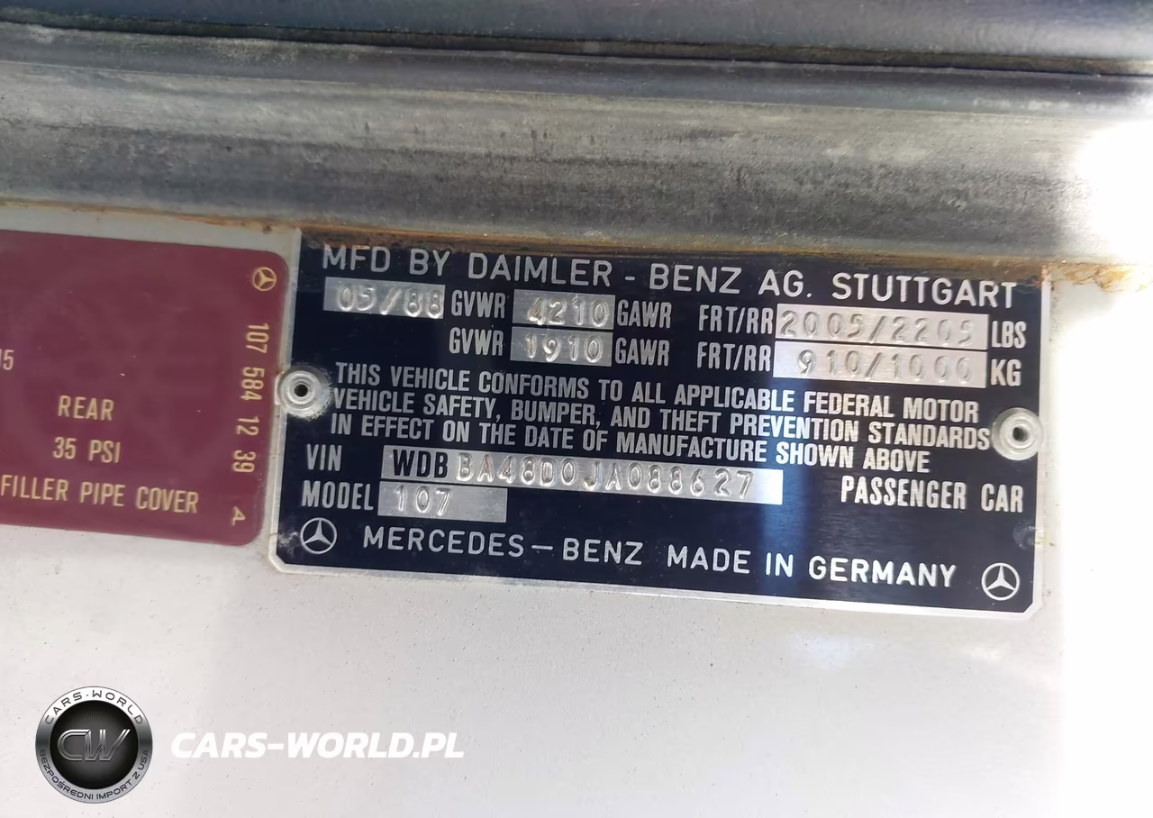 1988 Mercedes-Benz 560 Sl VIN:WDBBA48D0JA088627 - 9