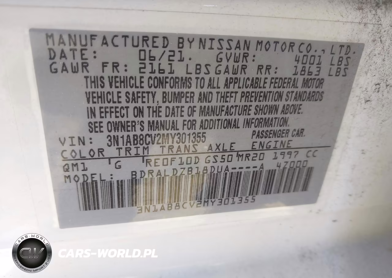 2021 Nissan Sentra Sv Xtronic Cvt VIN:3N1AB8CV2MY301355 - 9
