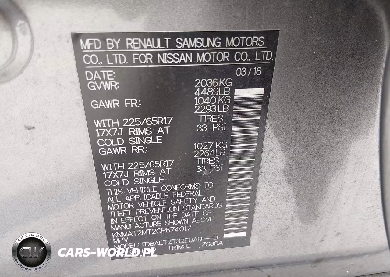 2016 Nissan Rogue Sv VIN:KNMAT2MT2GP674017 - 9