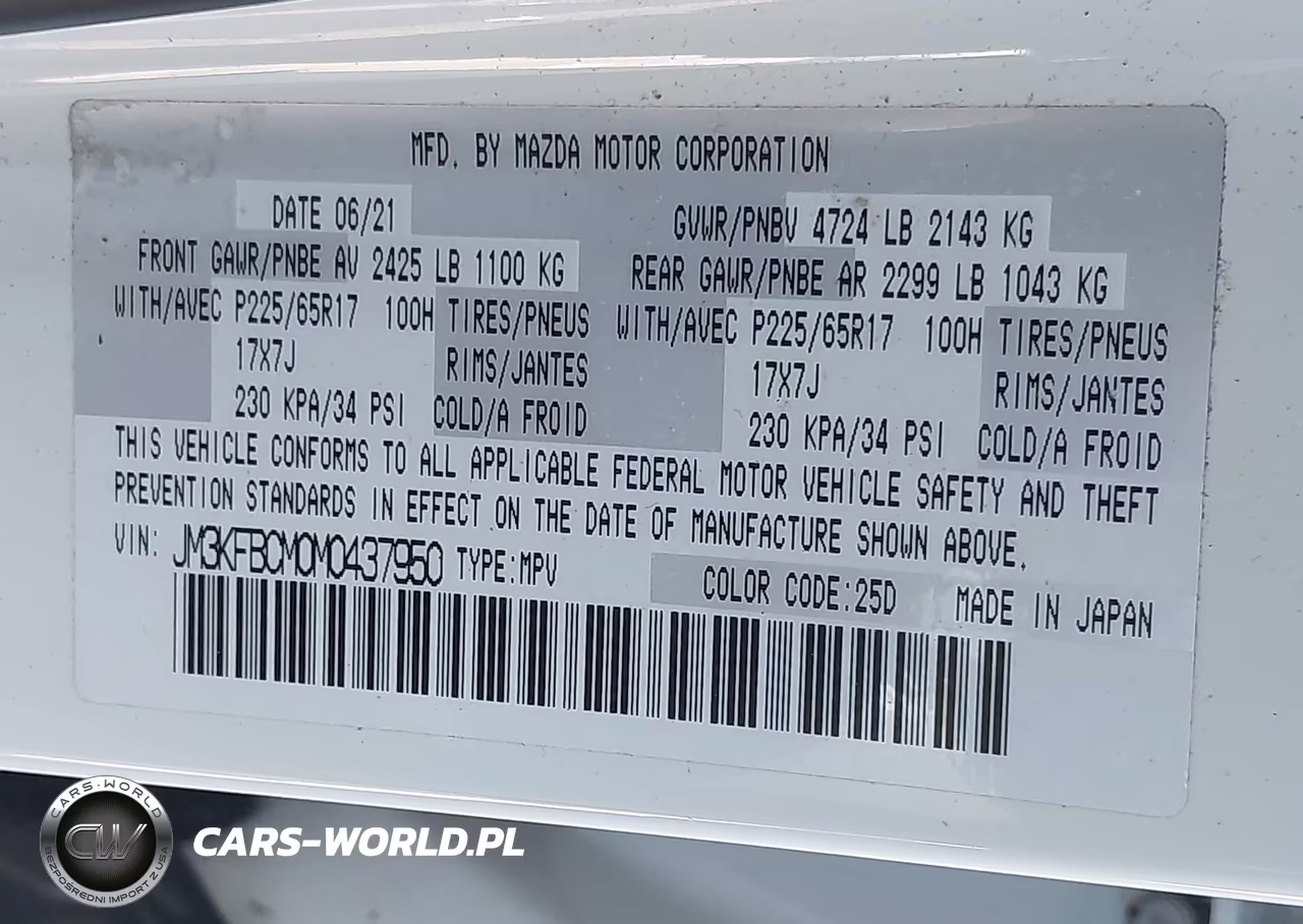 2021 Mazda Cx-5 Touring VIN:JM3KFBCM0M0437950 - 9