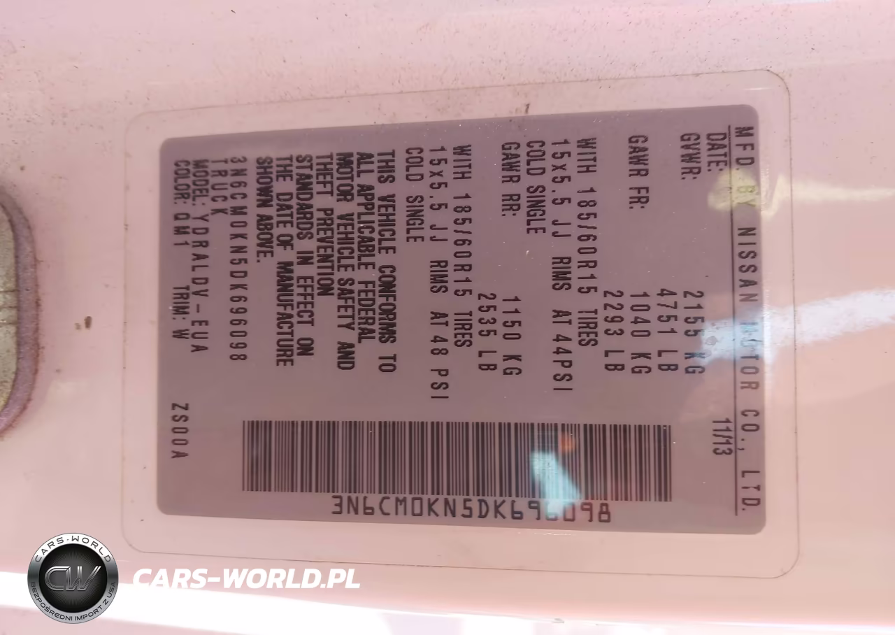 2013 Nissan Nv200 S VIN:3N6CM0KN5DK696098 - 9