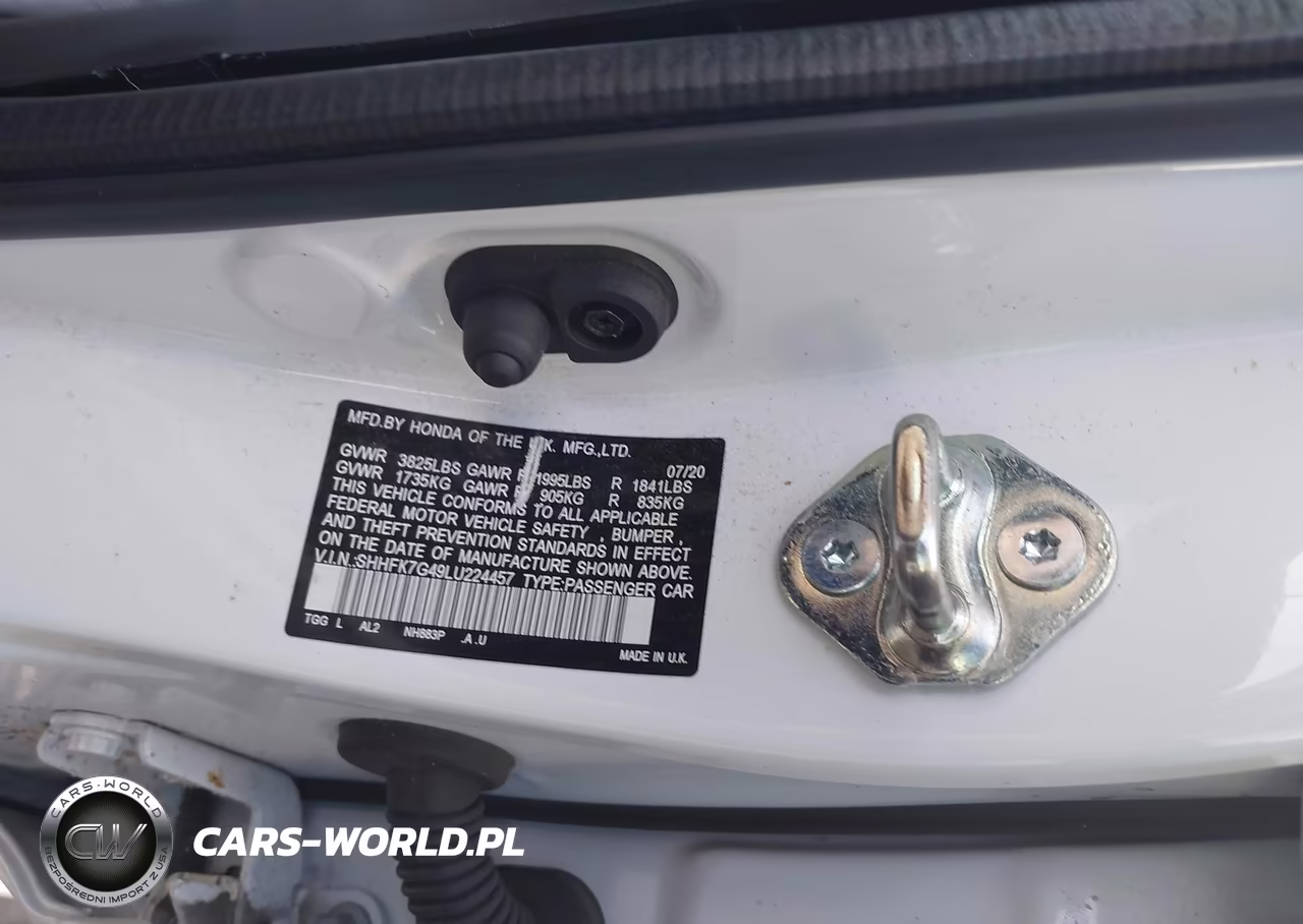 2020 Honda Civic Sport VIN:SHHFK7G49LU224457 - 9