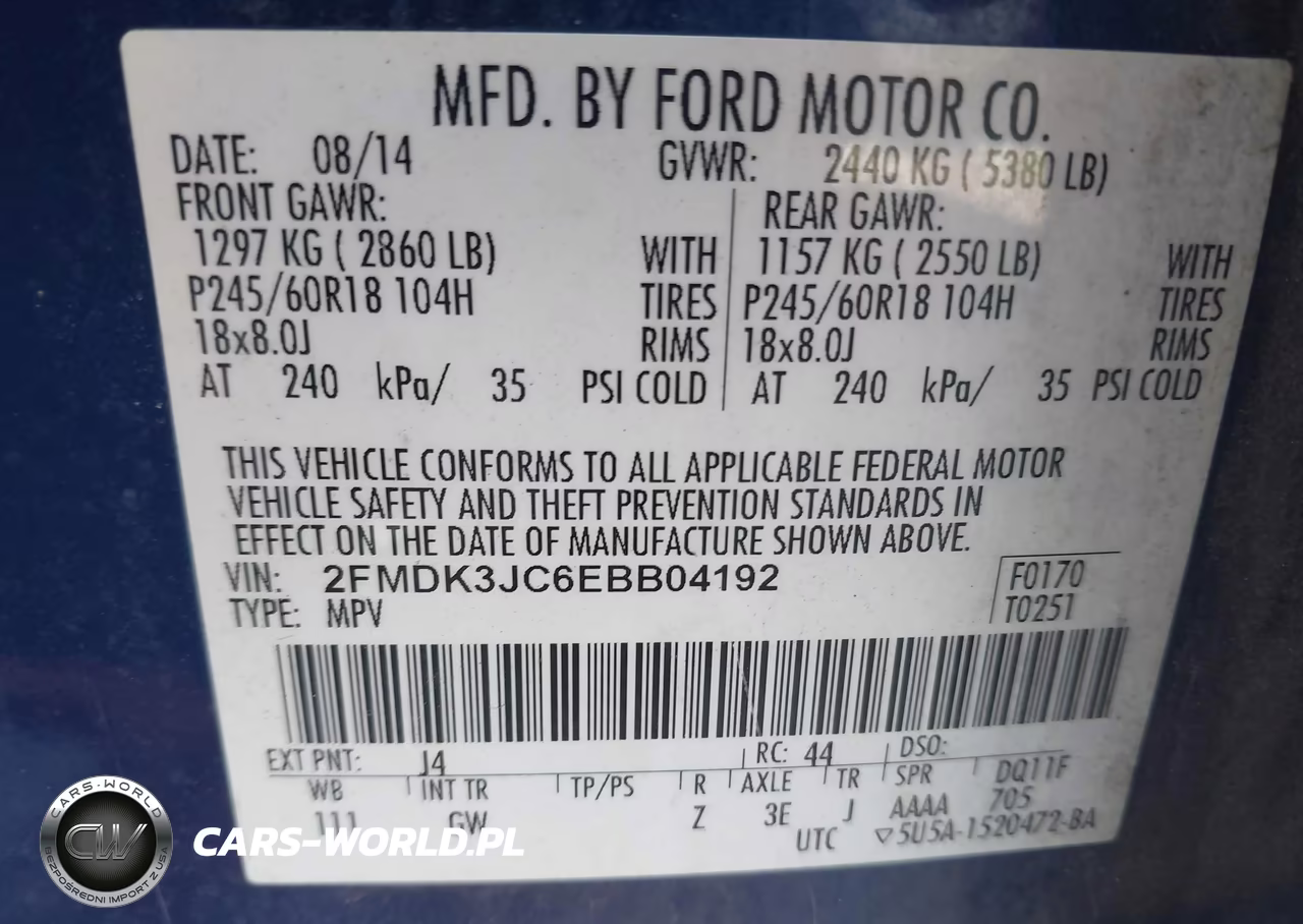 2014 Ford Edge Sel VIN:2FMDK3JC6EBB04192 - 9