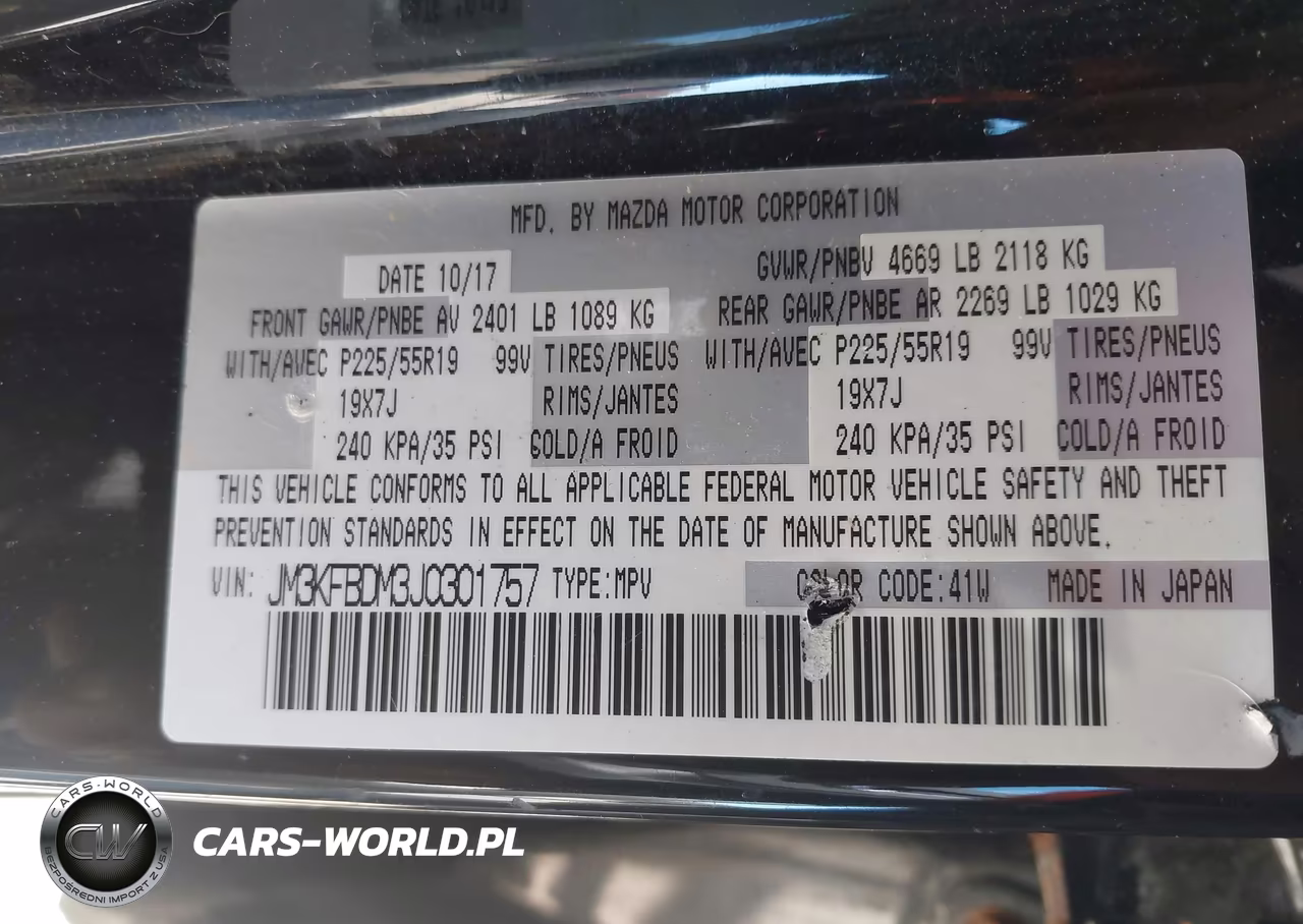 2018 Mazda Cx-5 Grand Touring VIN:JM3KFBDM3J0301757 - 9