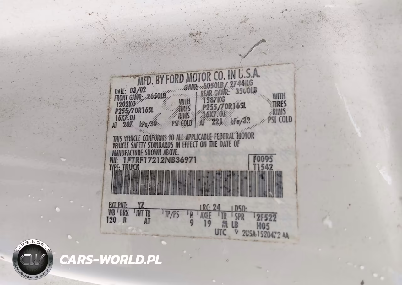 2002 Ford F-150 Xl-Xlt VIN:1FTRF17212NB36971 - 9