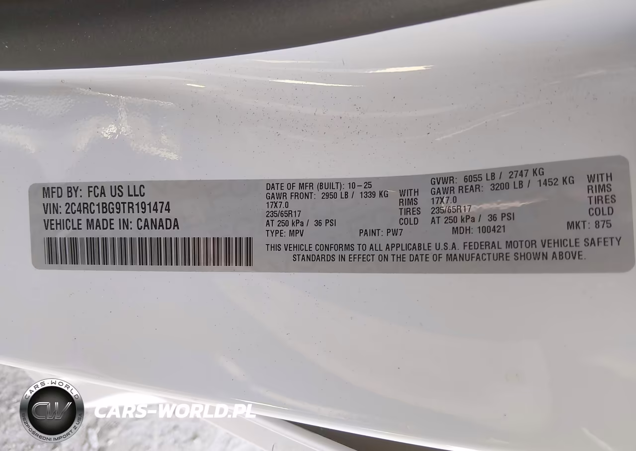 2026 Chrysler Pacifica Select VIN:2C4RC1BG9TR191474 - 9