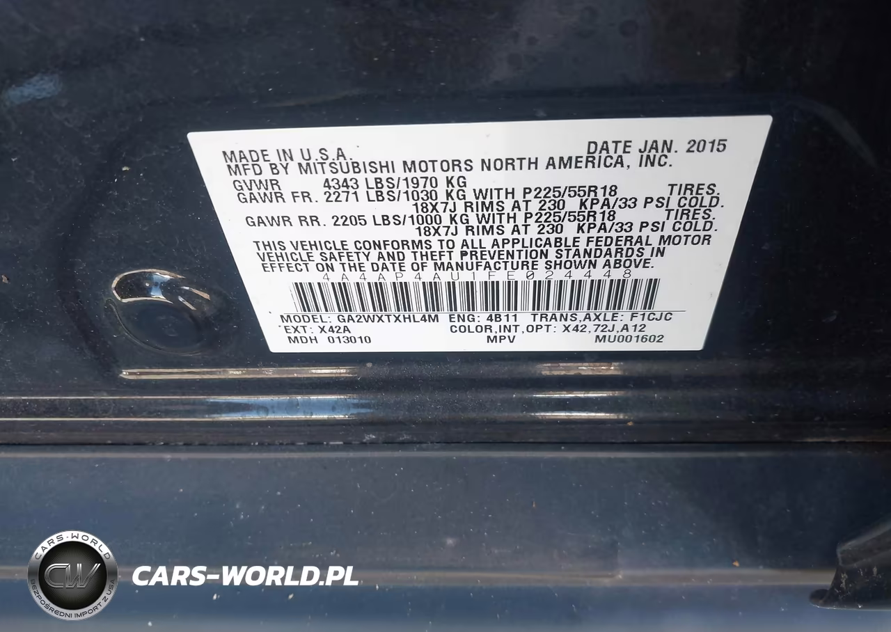 2015 Mitsubishi Outlander Sport Se VIN:4A4AP4AU1FE024448 - 9