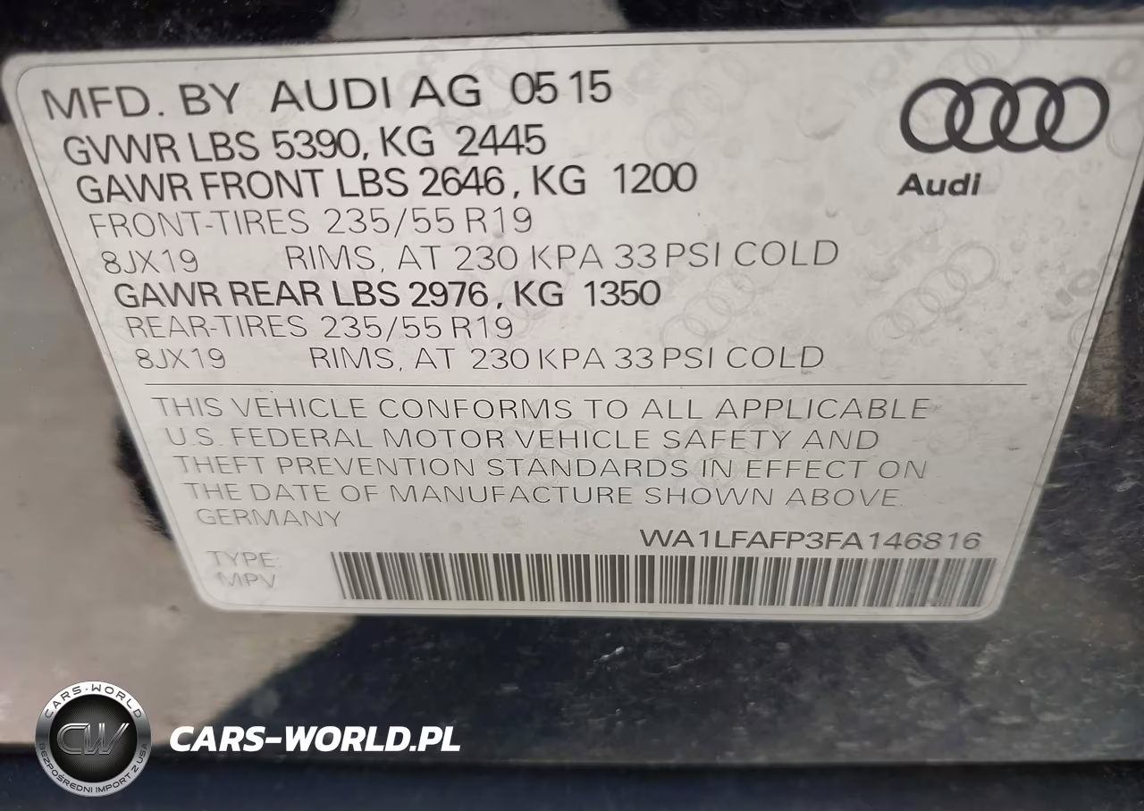 2015 Audi Q5 2.0T Premium VIN:WA1LFAFP3FA146816 - 9