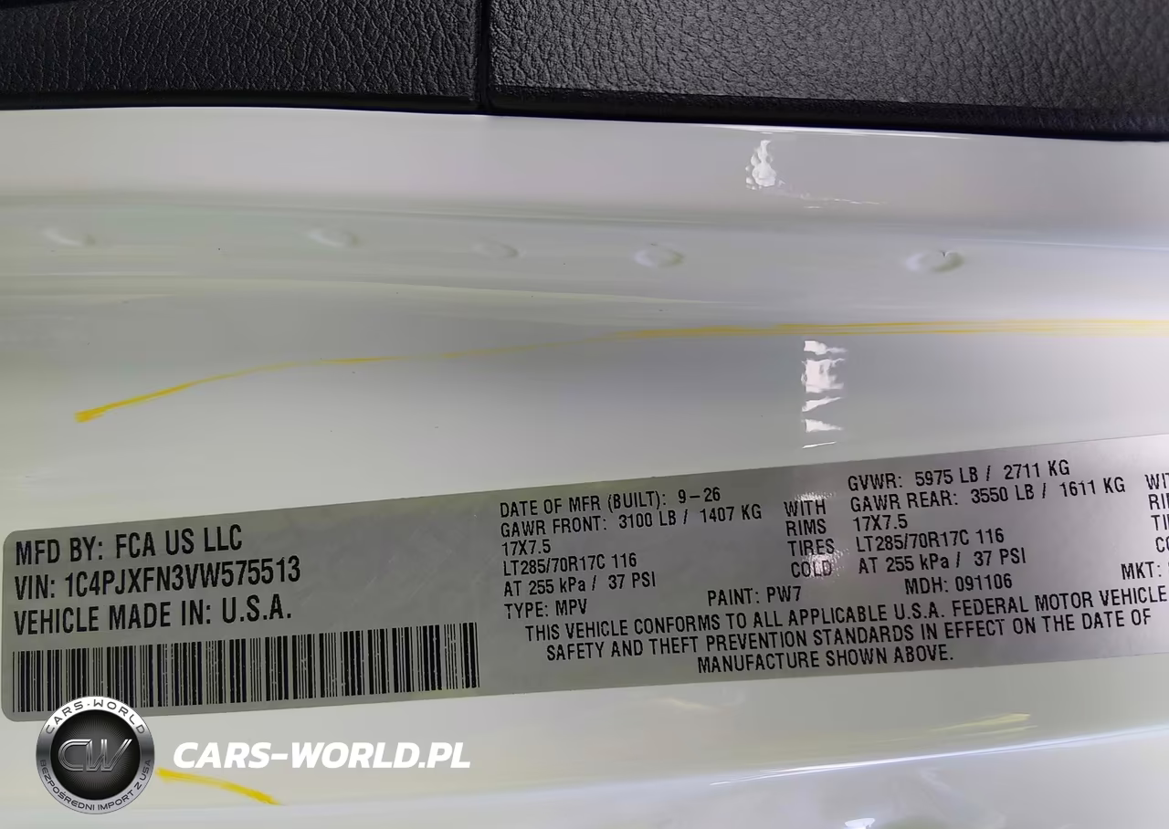 2027 Jeep Wrangler VIN:1C4PJXFN3VW575513 - 9