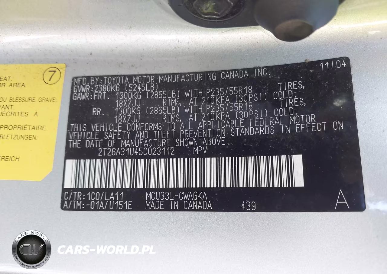 2005 Lexus Rx 330 VIN:2T2GA31U45C023112 - 9