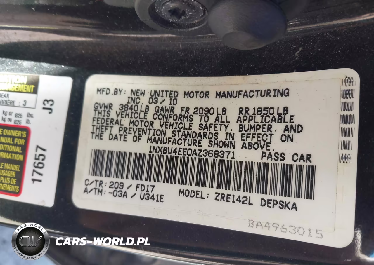 2010 Toyota Corolla S VIN:1NXBU4EE0AZ368371 - 9