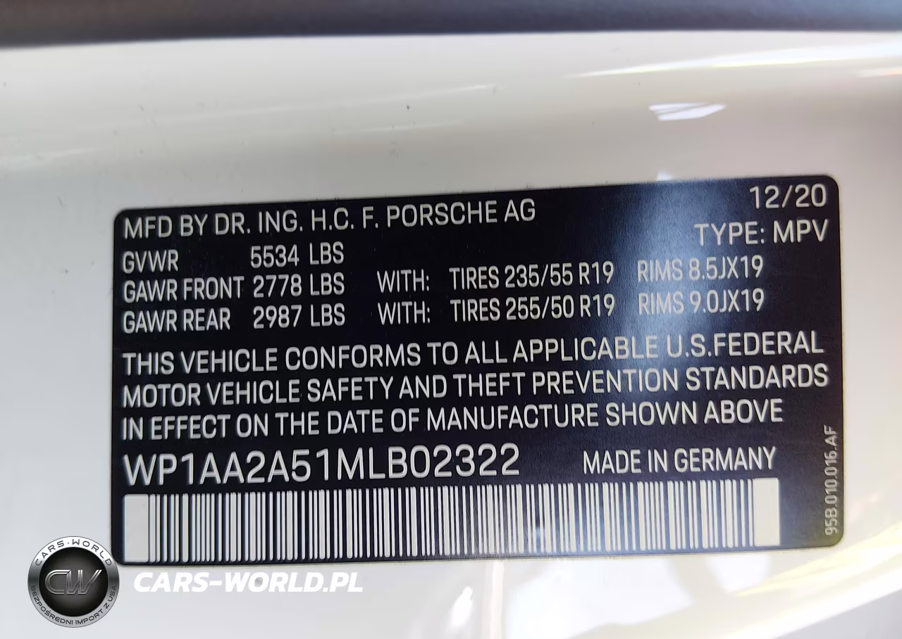 2021 Porsche Macan VIN:WP1AA2A51MLB02322 - 9