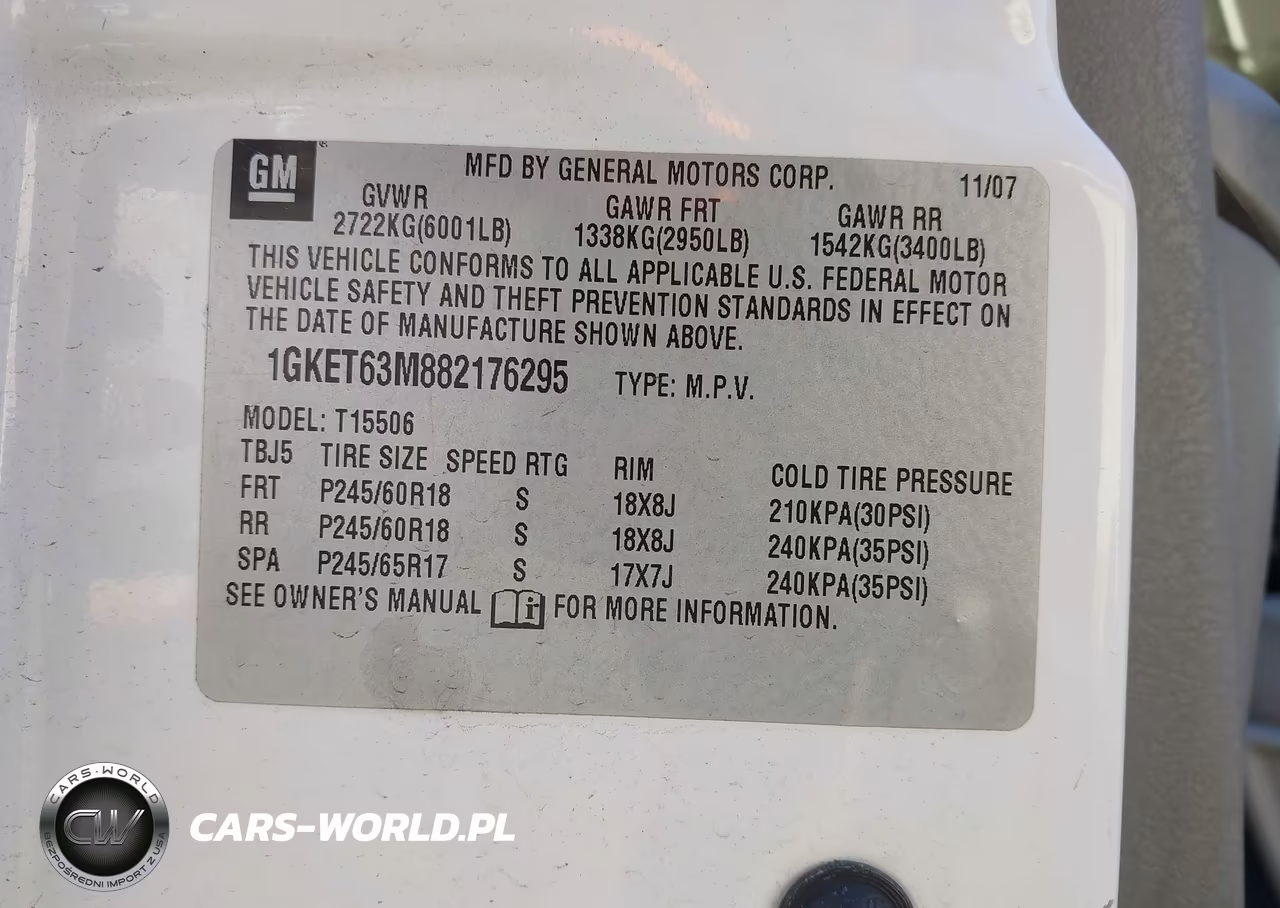 2008 GMC Envoy Denali VIN:1GKET63M882176295 - 9