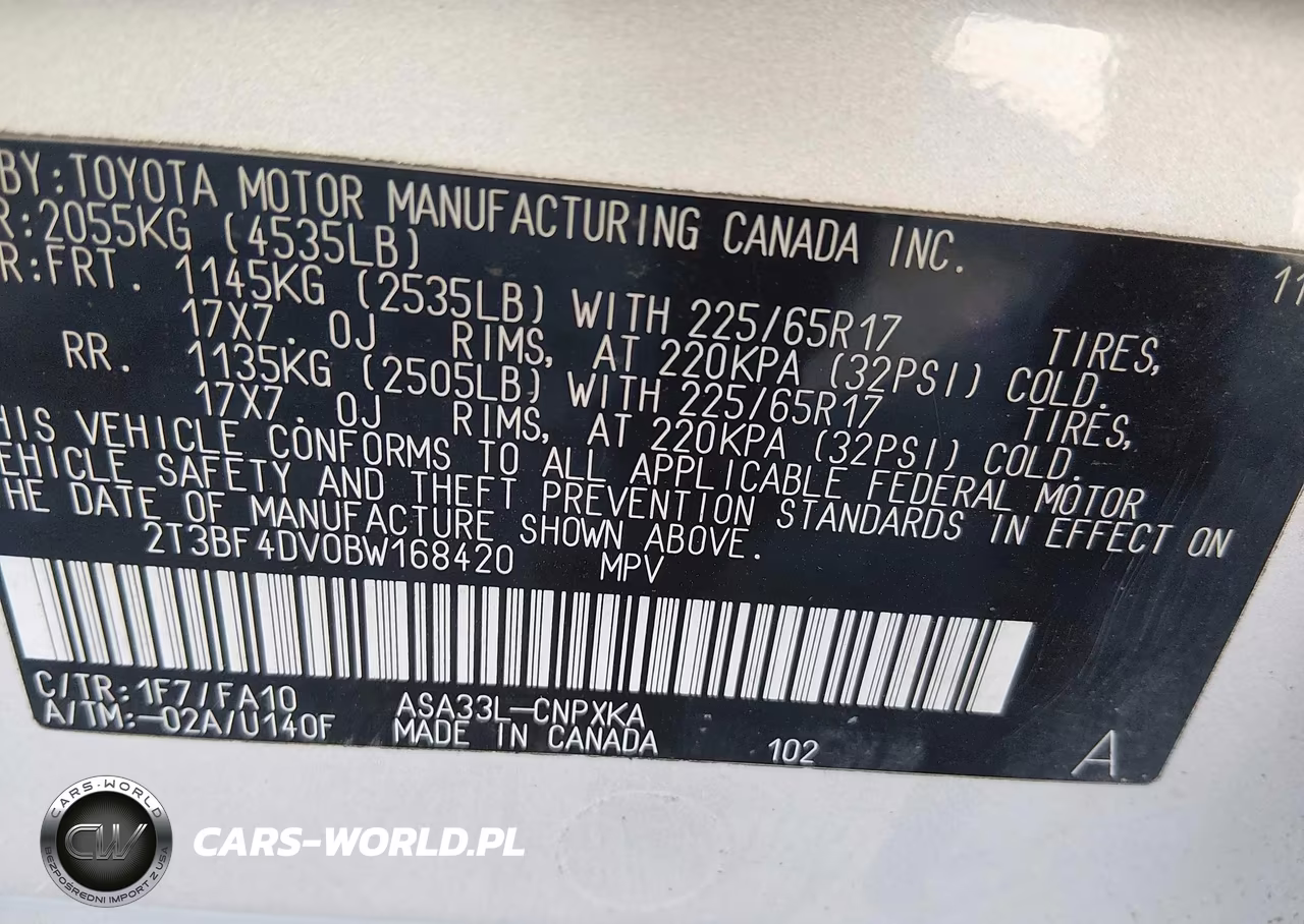 2011 Toyota Rav4 VIN:2T3BF4DV0BW168420 - 9