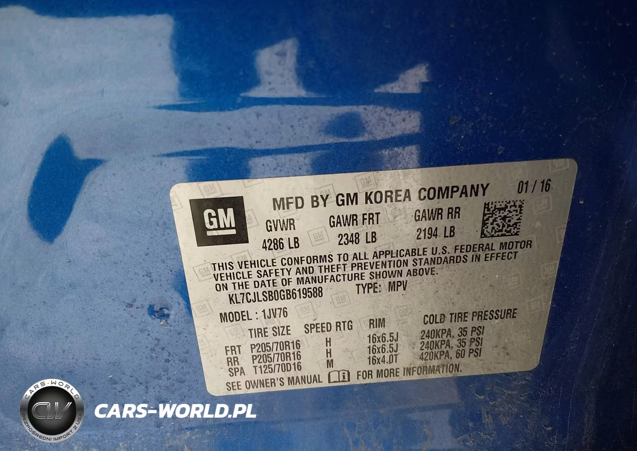 2016 Chevrolet Trax Lt VIN:KL7CJLSB0GB619588 - 9