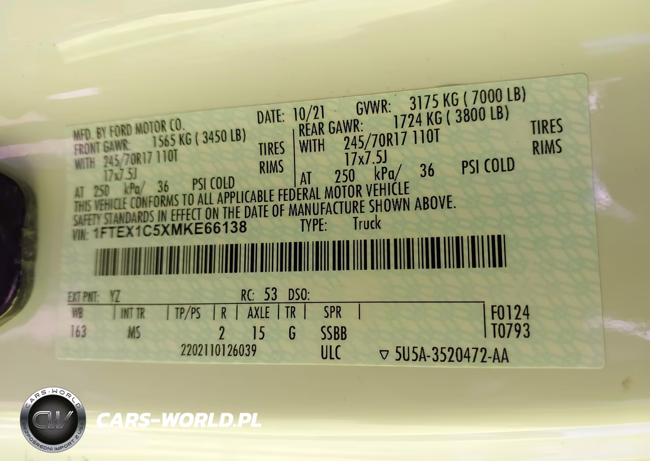 2021 Ford F-150 Xlt VIN:1FTEX1C5XMKE66138 - 9