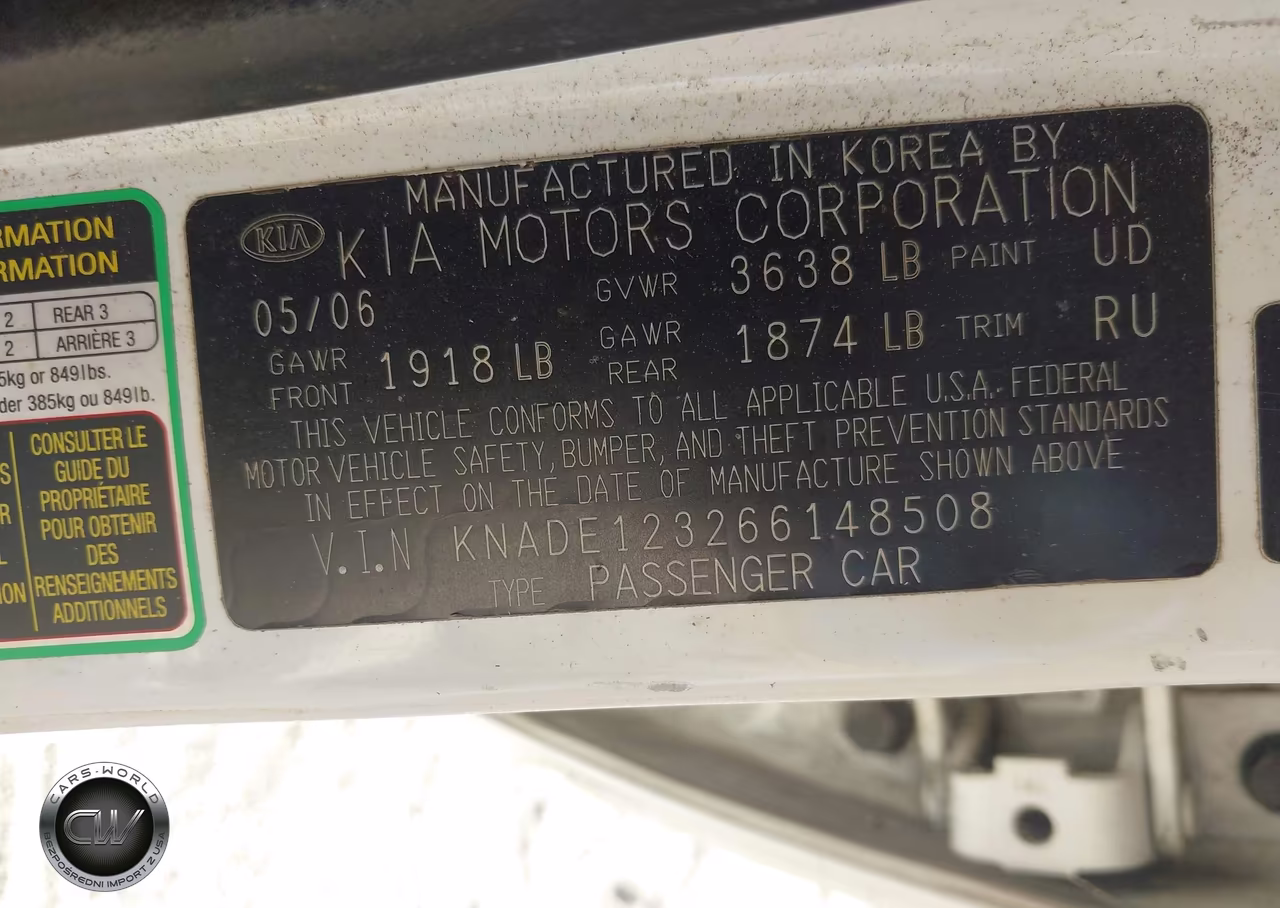 2006 Kia Rio Lx VIN:KNADE123266148508 - 9