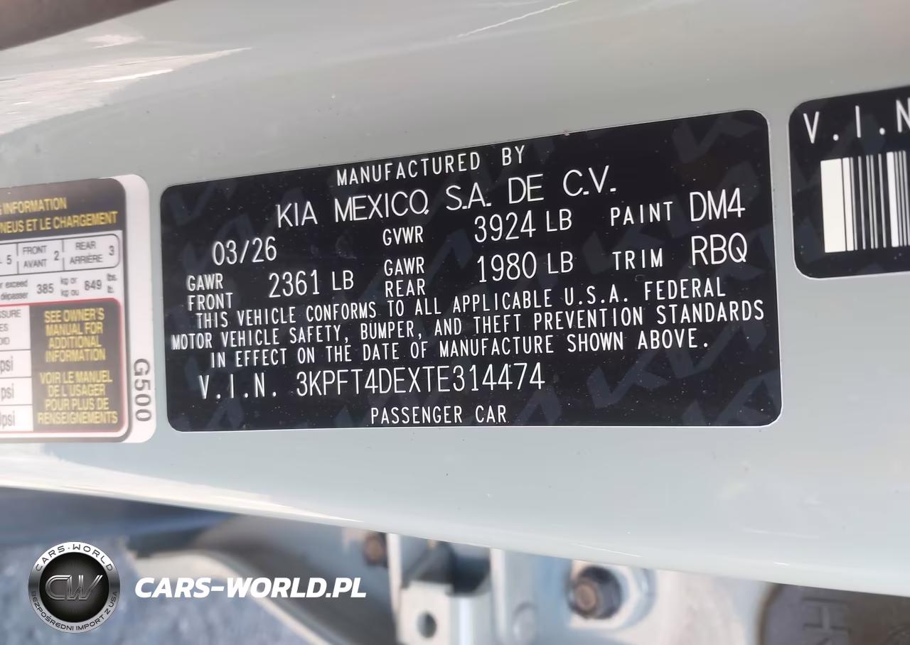 2026 Kia K4 Lxs VIN:3KPFT4DEXTE314474 - 9