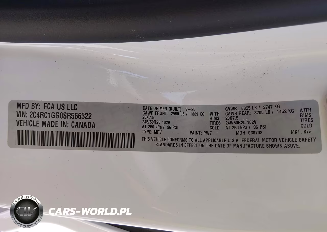 2025 Chrysler Pacifica Limited VIN:2C4RC1GG0SR566322 - 9