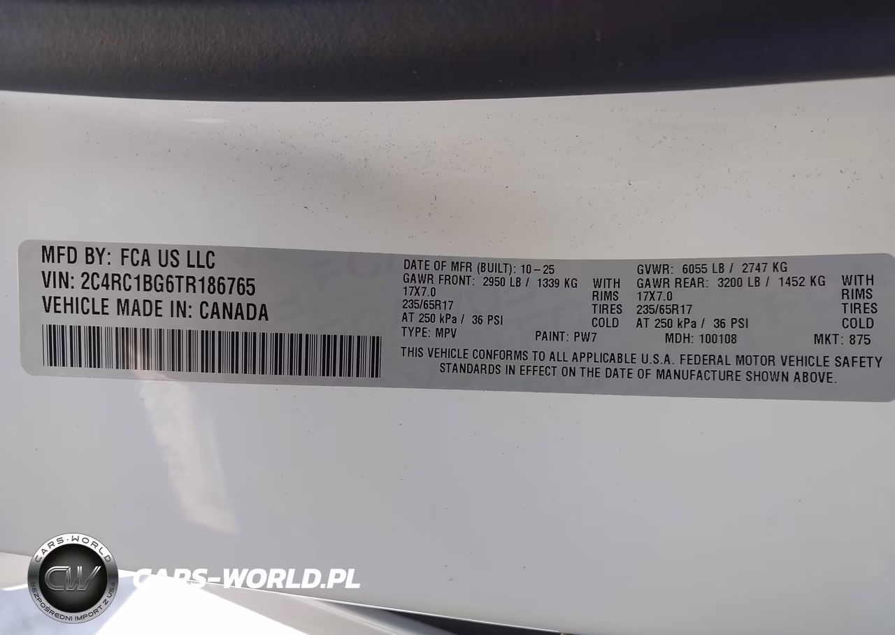 2026 Chrysler Pacifica Select VIN:2C4RC1BG6TR186765 - 9