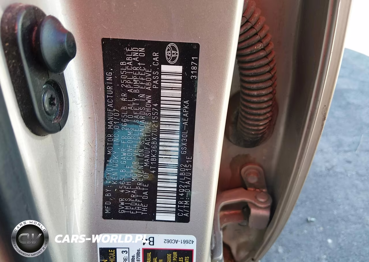 2007 Toyota Avalon Limited VIN:4T1BK36BX7U215574 - 9